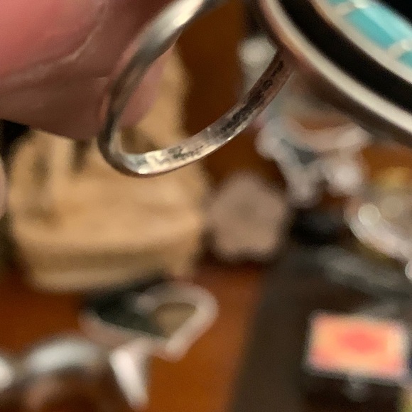 Vintage Native Shadowbox Turquoise Ring - Picture 10 of 12